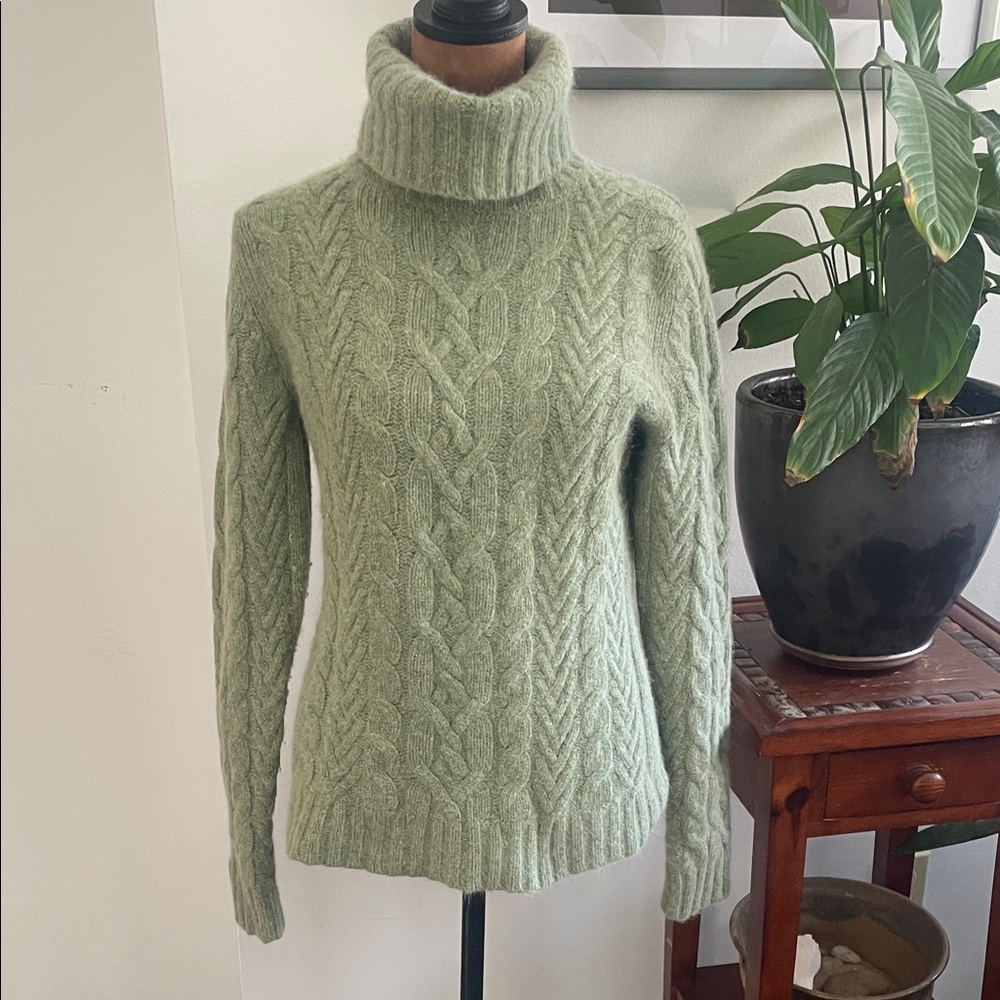 Lucy & Laurel Sage Cable Knit Turtleneck Sweater